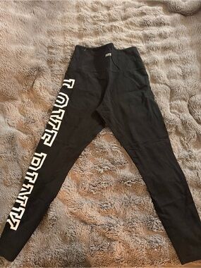 PINK Black Logo Leggings